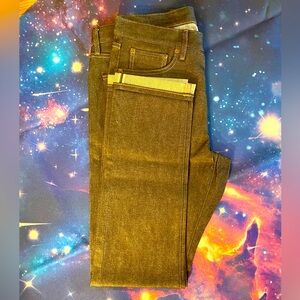 Straight salvage Blue jeans